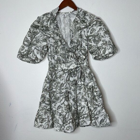 Caroline Constas Dresses & Skirts - CAROLINE CONSTAS Women’s Ruffled Wrap Side-Tie Mini Dress Size XS